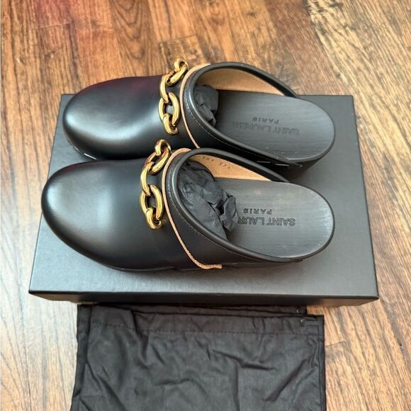 NWT SAINT LAURENT Le Maillon Clogs - Picture 4 of 10